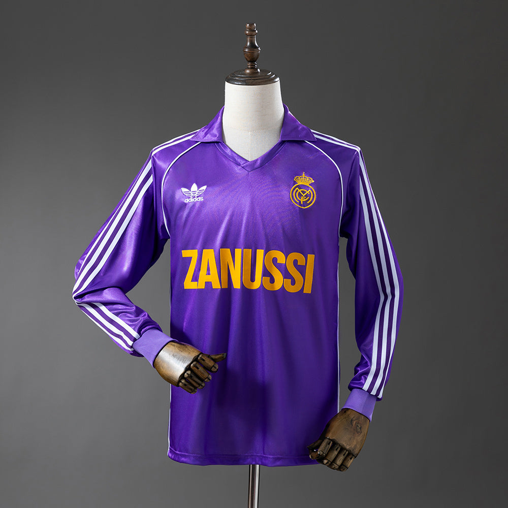 Camiseta retro de manga larga del Real Madrid 84/85 (visitante)