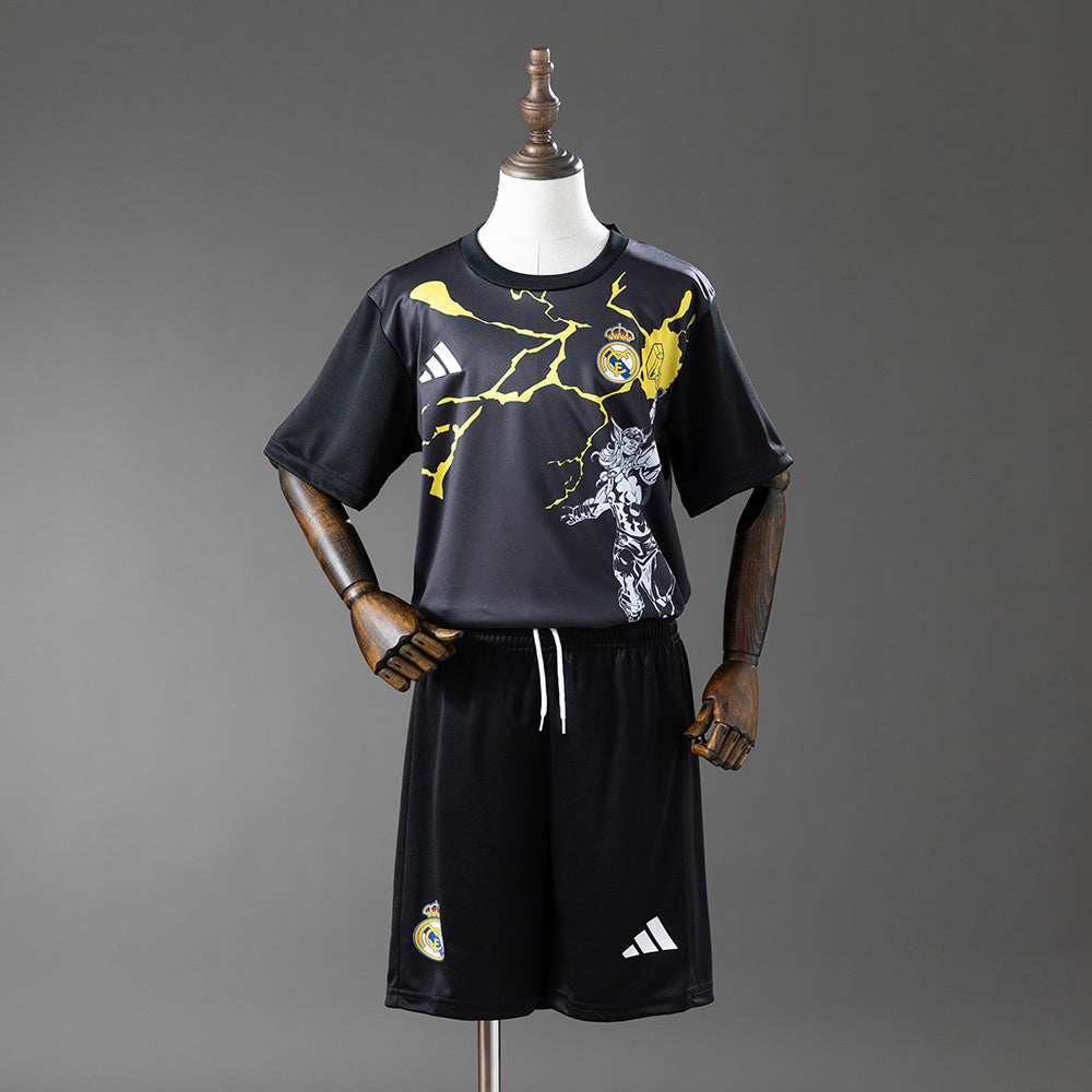 Real Madrid 25/26 Vengadores - Pre-Partido (Negro) Camiseta infantil