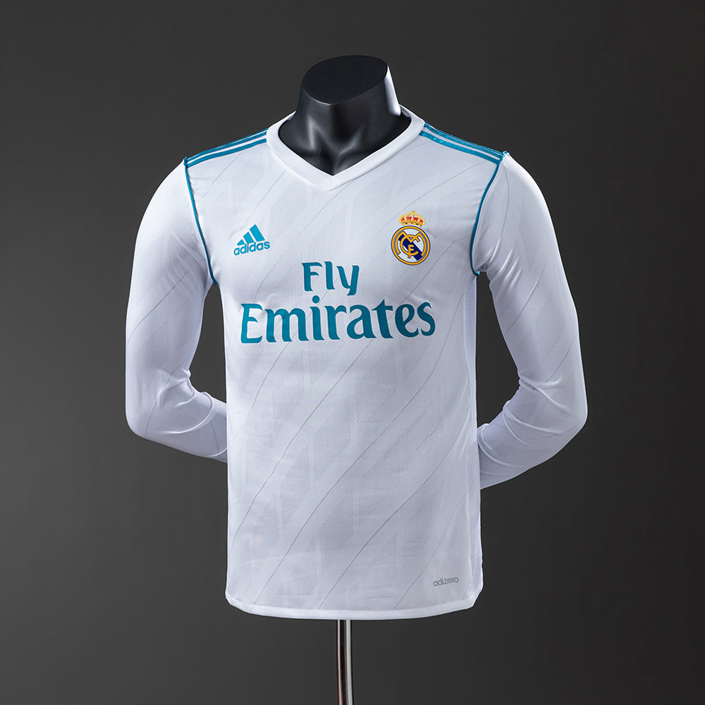 Camiseta retro de manga larga del Real Madrid 17/18, versión jugador