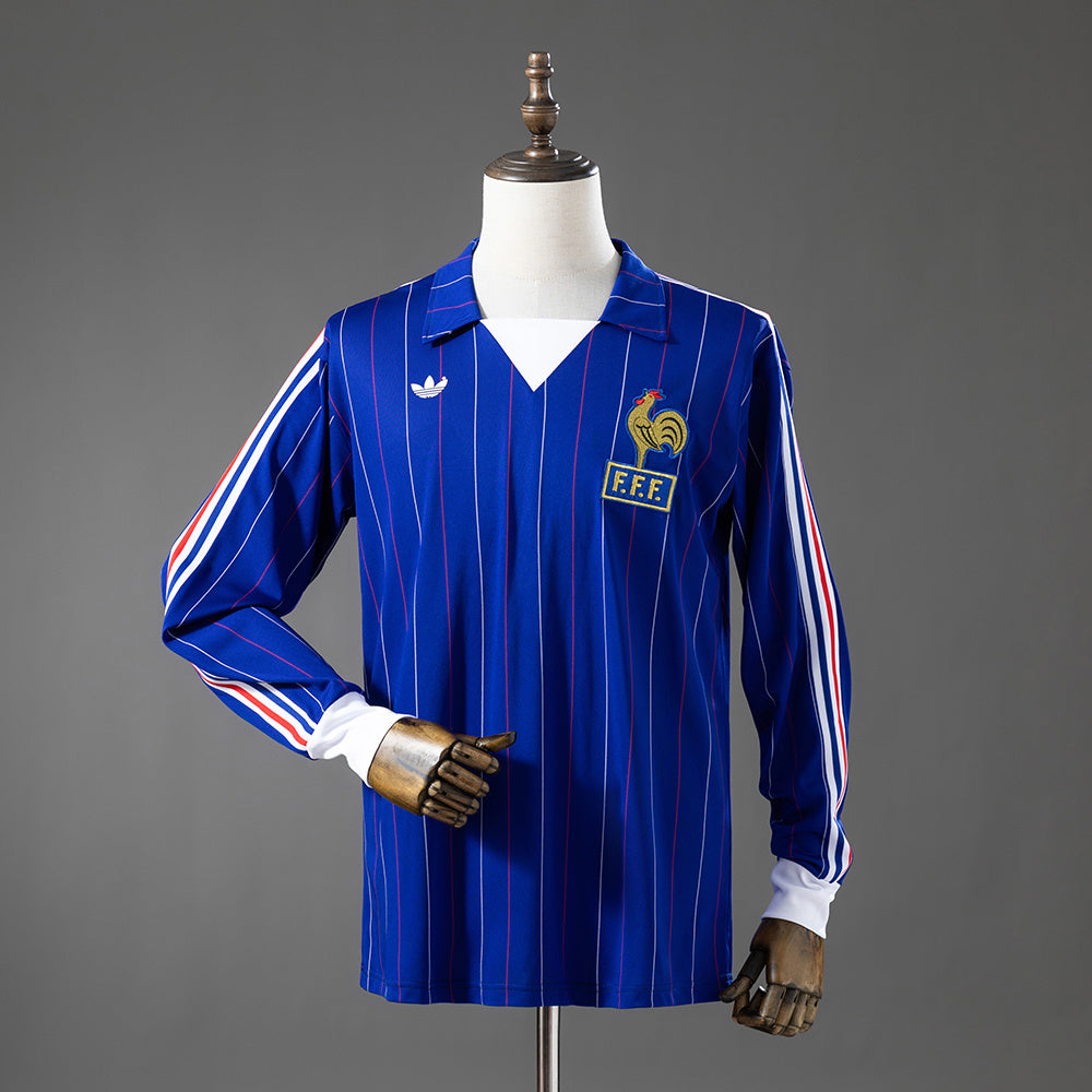 Camiseta retro de manga larga de Francia 80/82