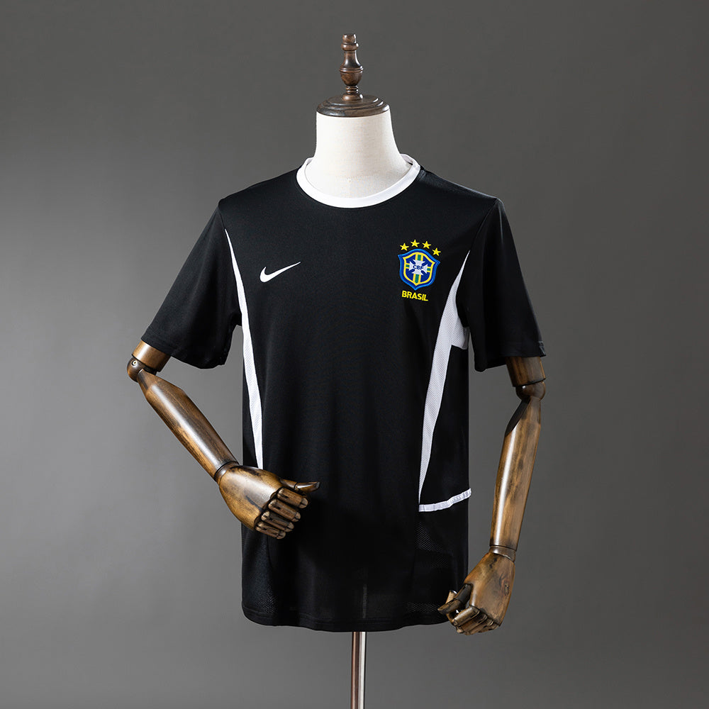 Camiseta de portero negra de Brasil 2002