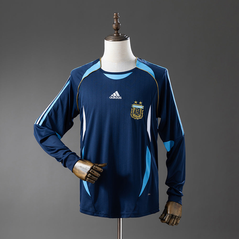 Camiseta retro de manga larga de Argentina 2006