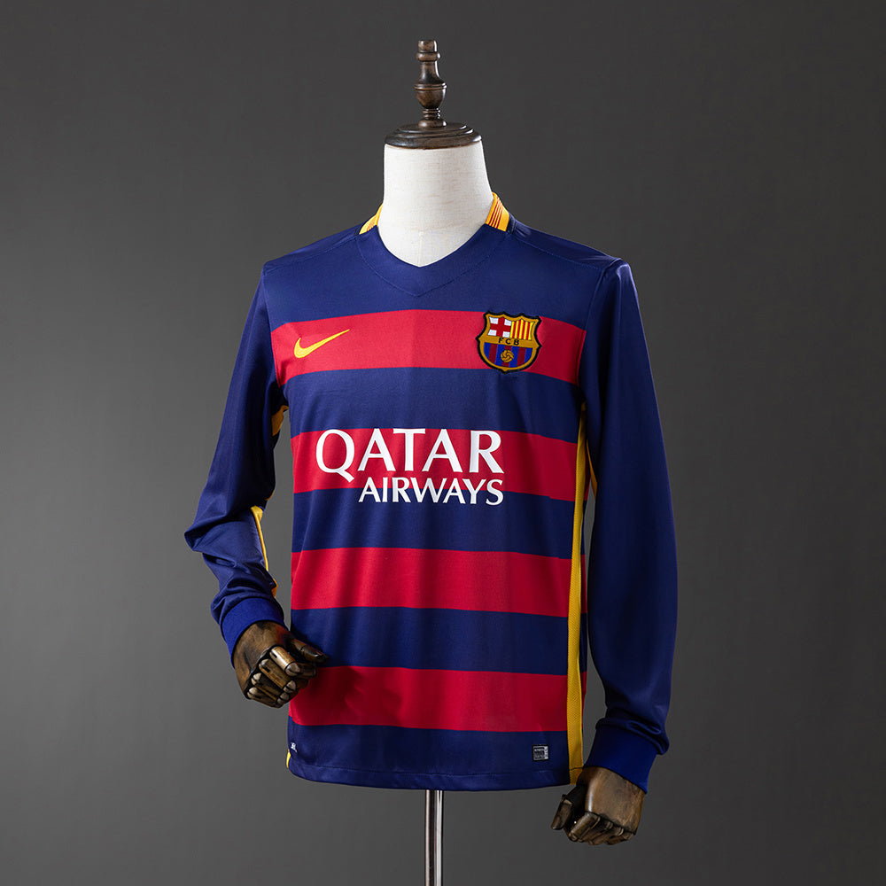 Camiseta retro de manga larga del Barcelona 2015/16