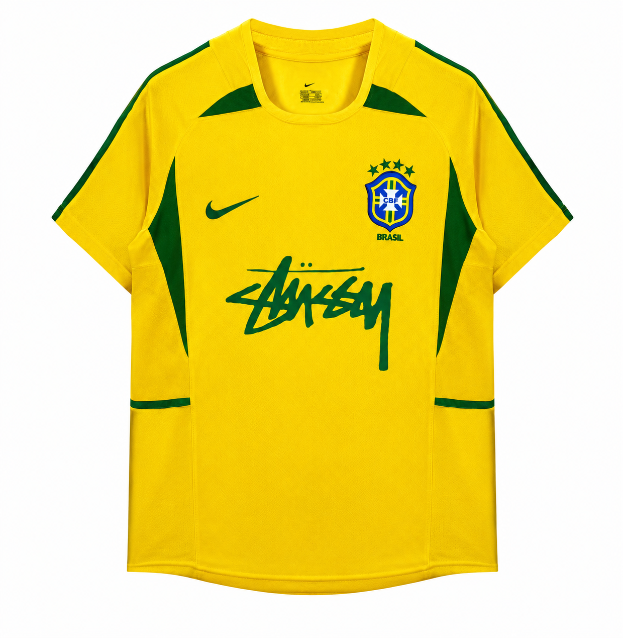 Camiseta Brasil x Stüssy Amarilla Retro – Edición Streetwear