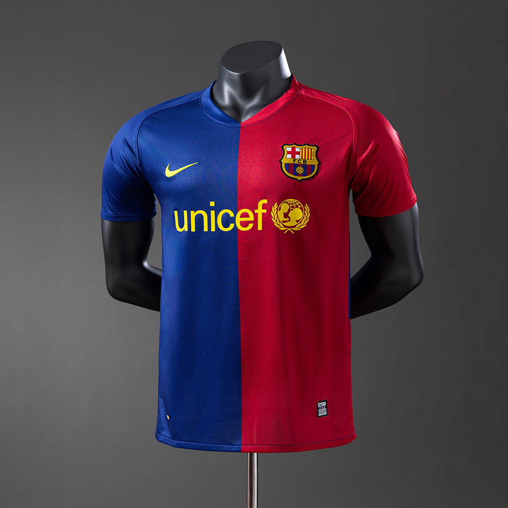 Camiseta retro de local del Barcelona 2008/09, versión jugador