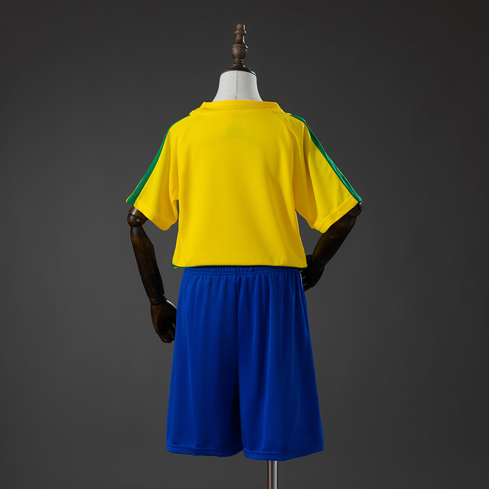 Camiseta retro de local de Brasil 2002 para niños