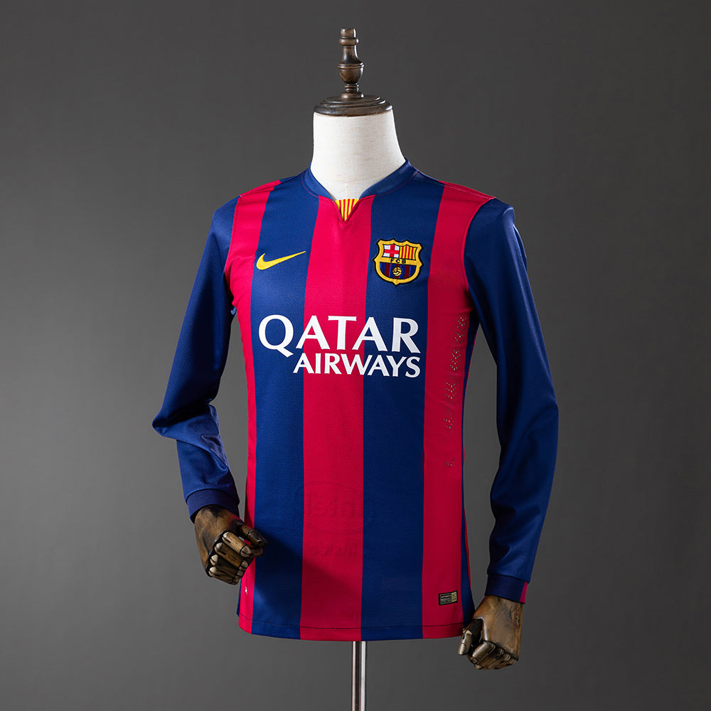 Camiseta retro de manga larga del Barcelona 2014/15
