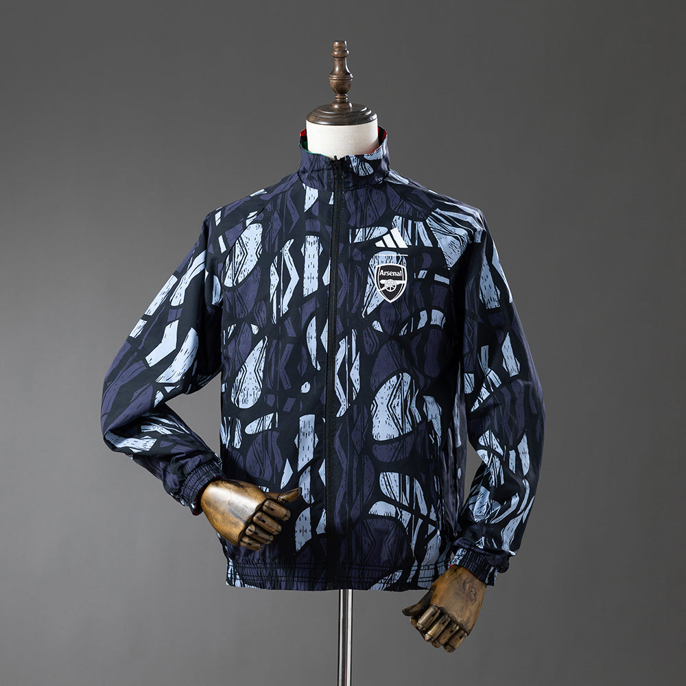 Chaqueta cortavientos reversible Arsenal - Rojo y negro
