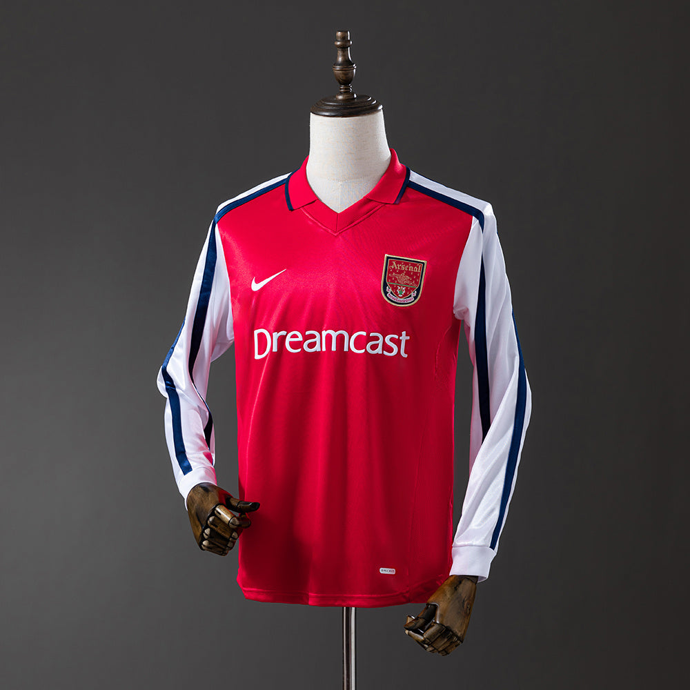 Camiseta retro de manga larga del Arsenal 01/02