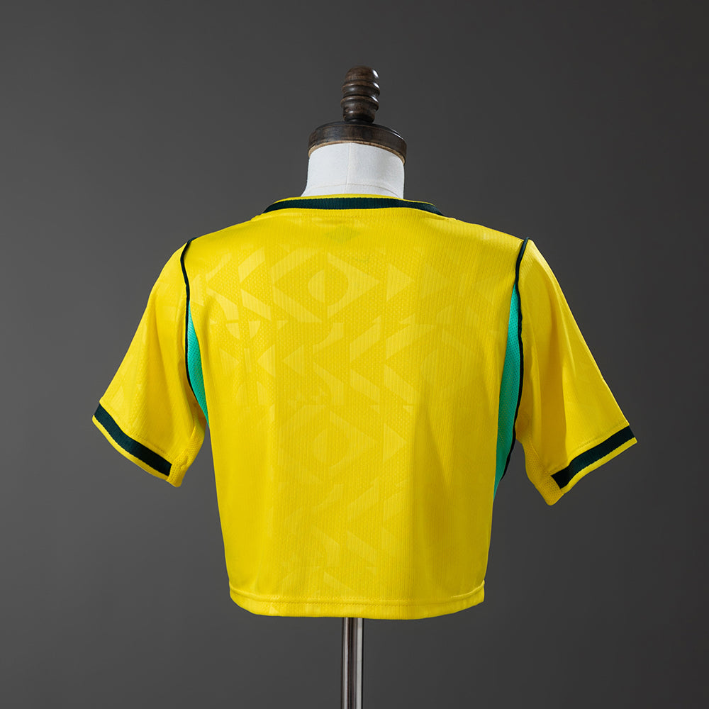 Camiseta estilo crop top para mujer, selección brasileña 2026