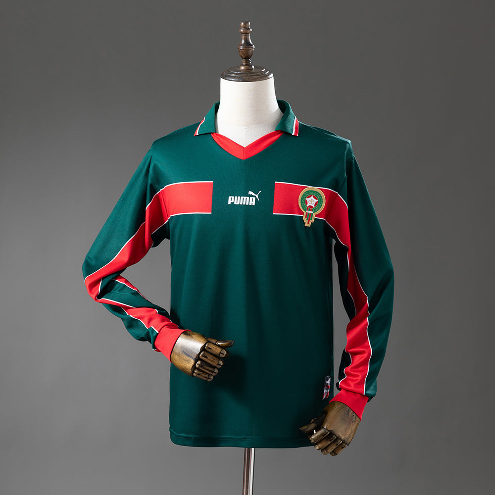 Camiseta retro de manga larga de Marruecos 1998