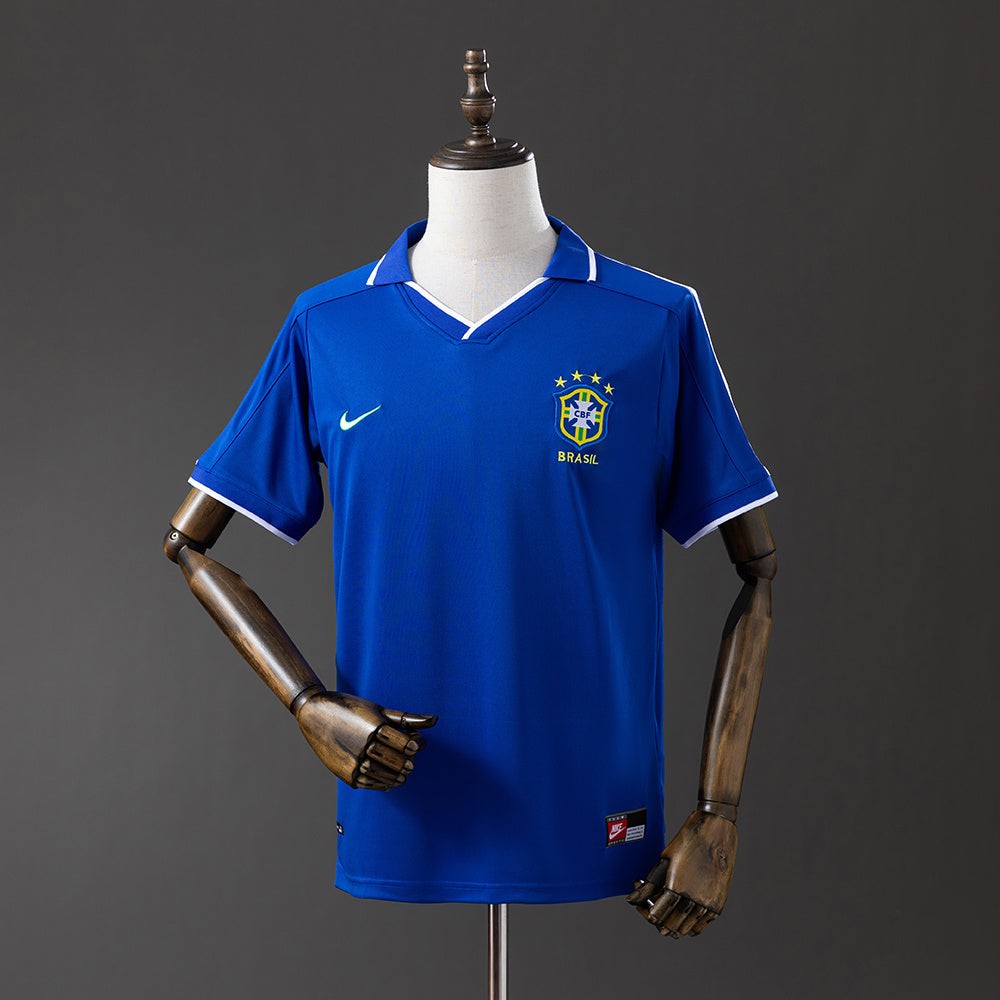 Camiseta retro de visitante de Brasil 1997