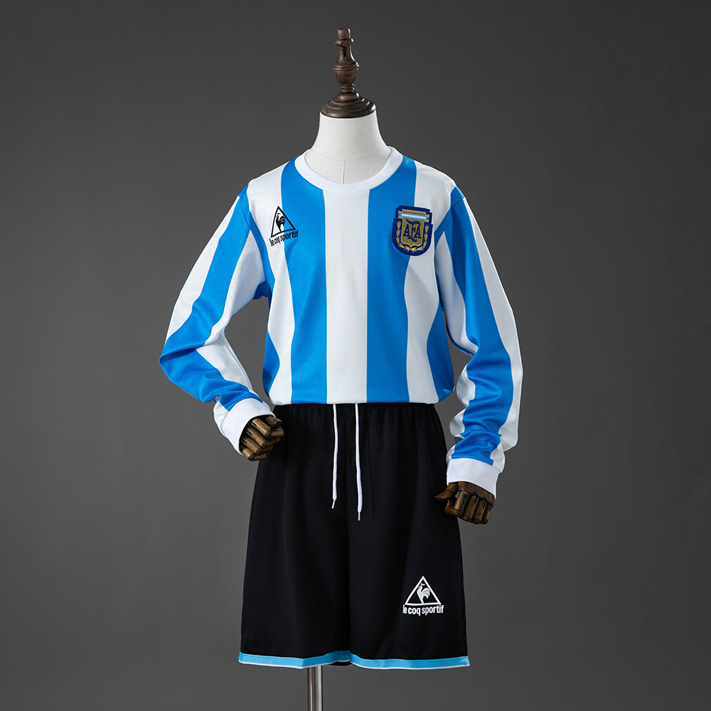 Camiseta infantil retro de manga larga de la selección argentina de 1998