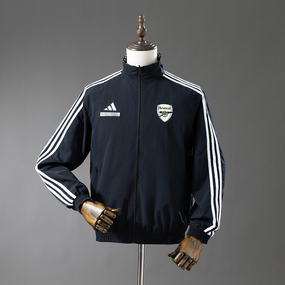 Chaqueta cortavientos reversible Arsenal - Negra