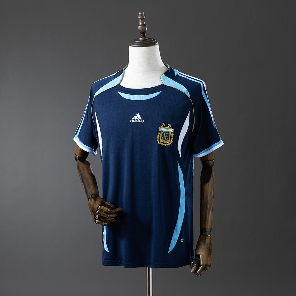 Camiseta retro de visitante de Argentina 2006