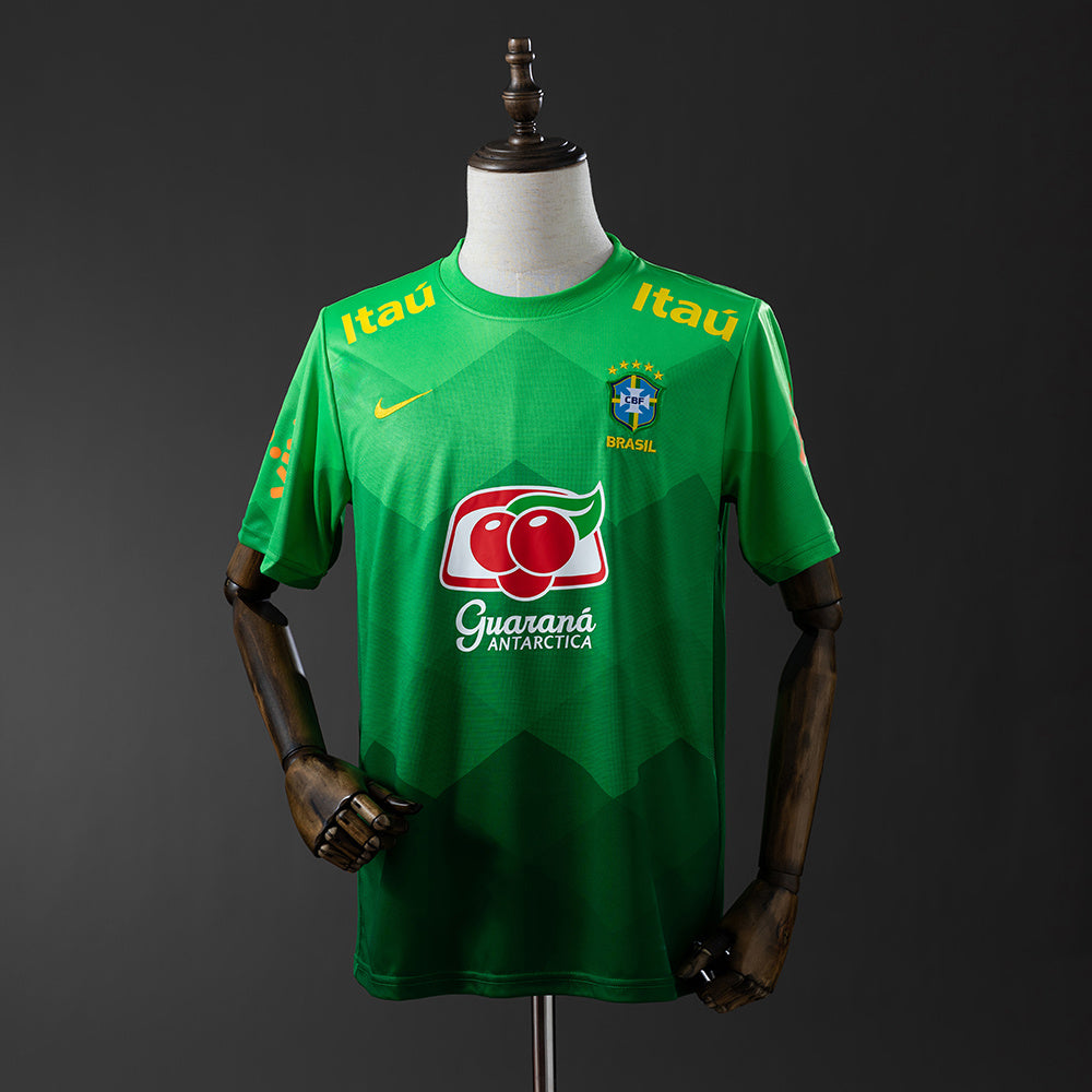 Traje de entrenamiento Brasil 2020 verde Retro Jersey