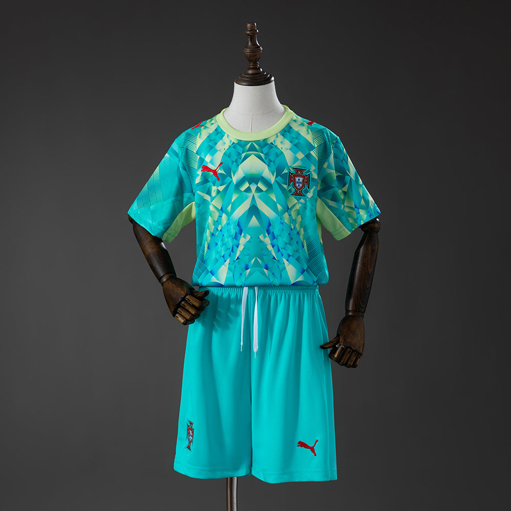 Camiseta de portero verde para niños de Portugal 2026