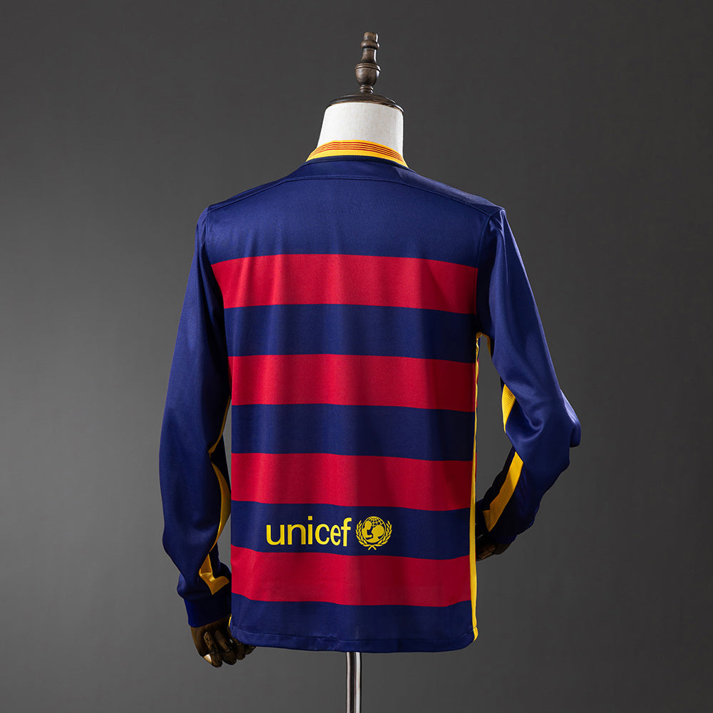 Camiseta retro de manga larga del Barcelona 2015/16