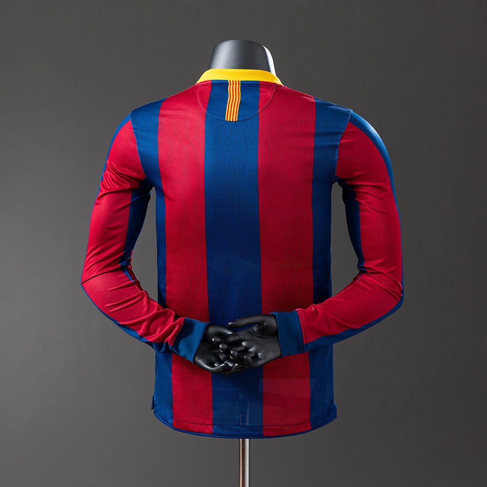 Camiseta retro de manga larga del Barcelona 10/11, versión jugador