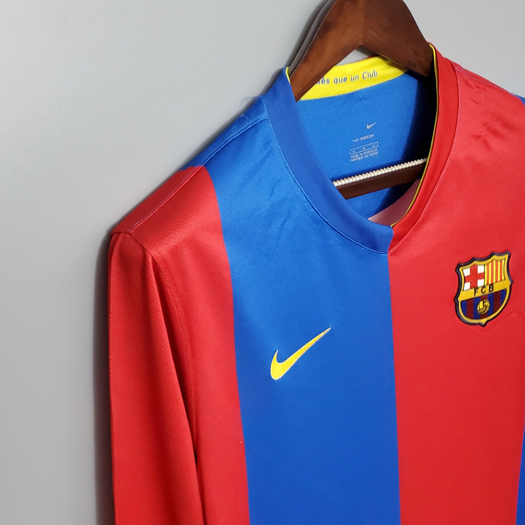 Camiseta retro del Barcelona 06/07 de manga larga