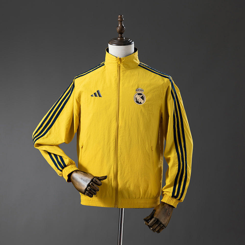 Chaqueta cortavientos reversible del Real Madrid - Amarillo y rojo