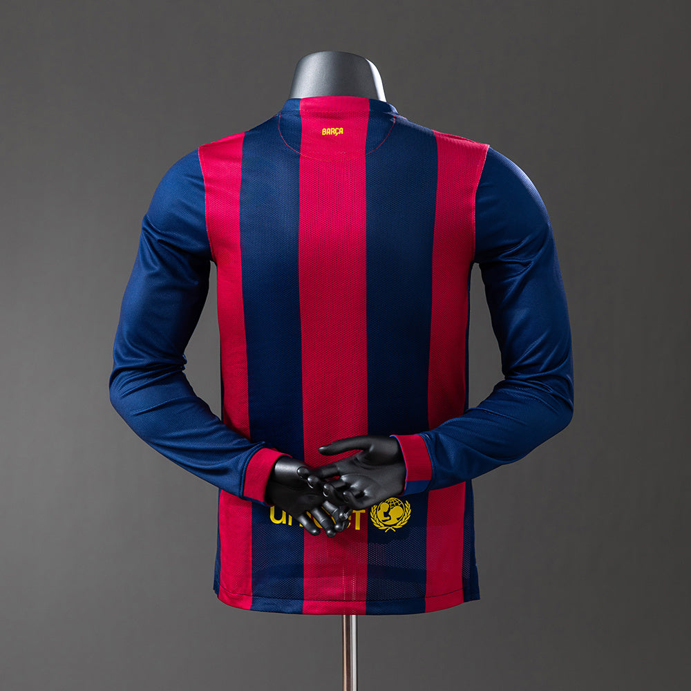 Camiseta retro de manga larga del Barcelona 14/15, versión jugador