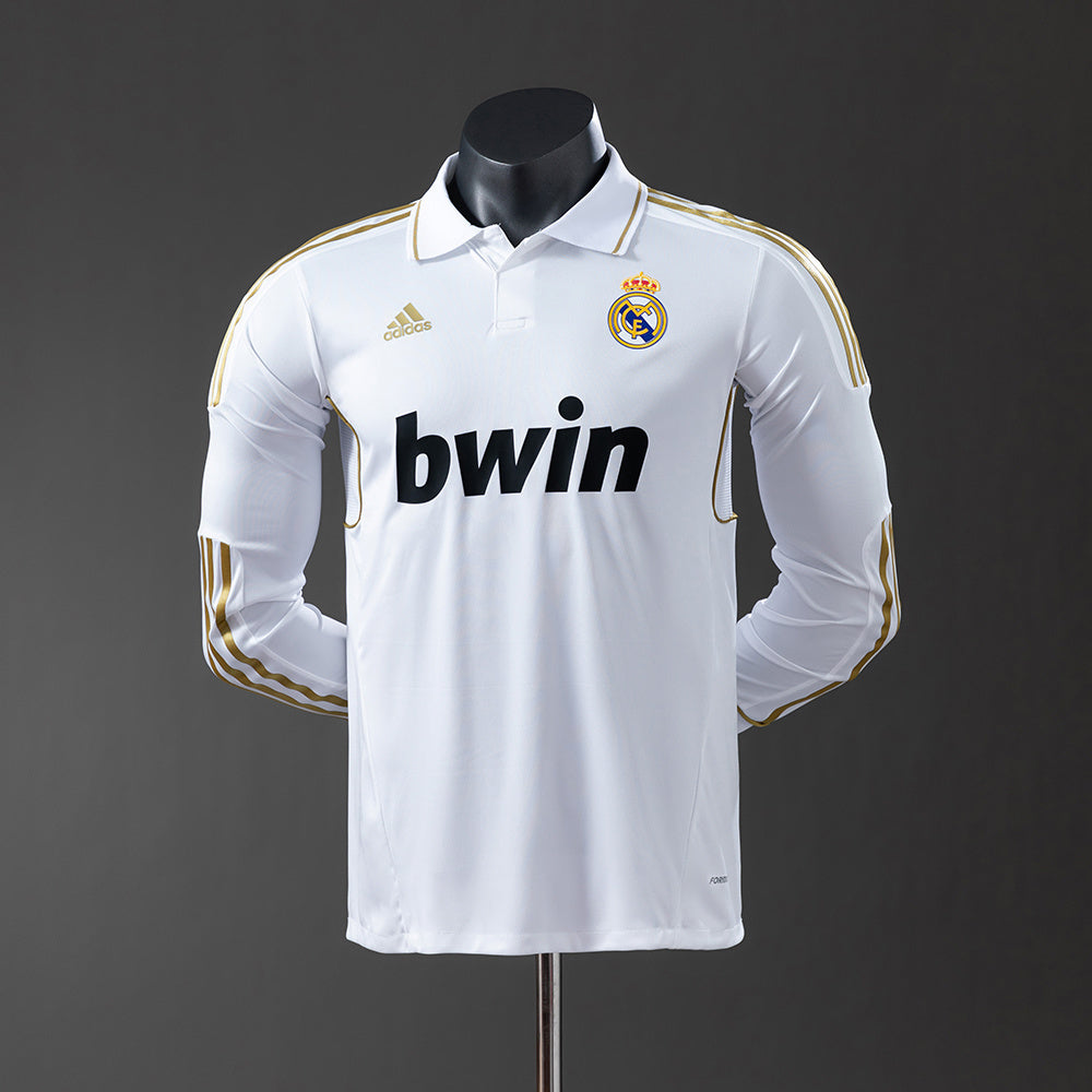 Camiseta retro de manga larga del Real Madrid 11/12, versión jugador