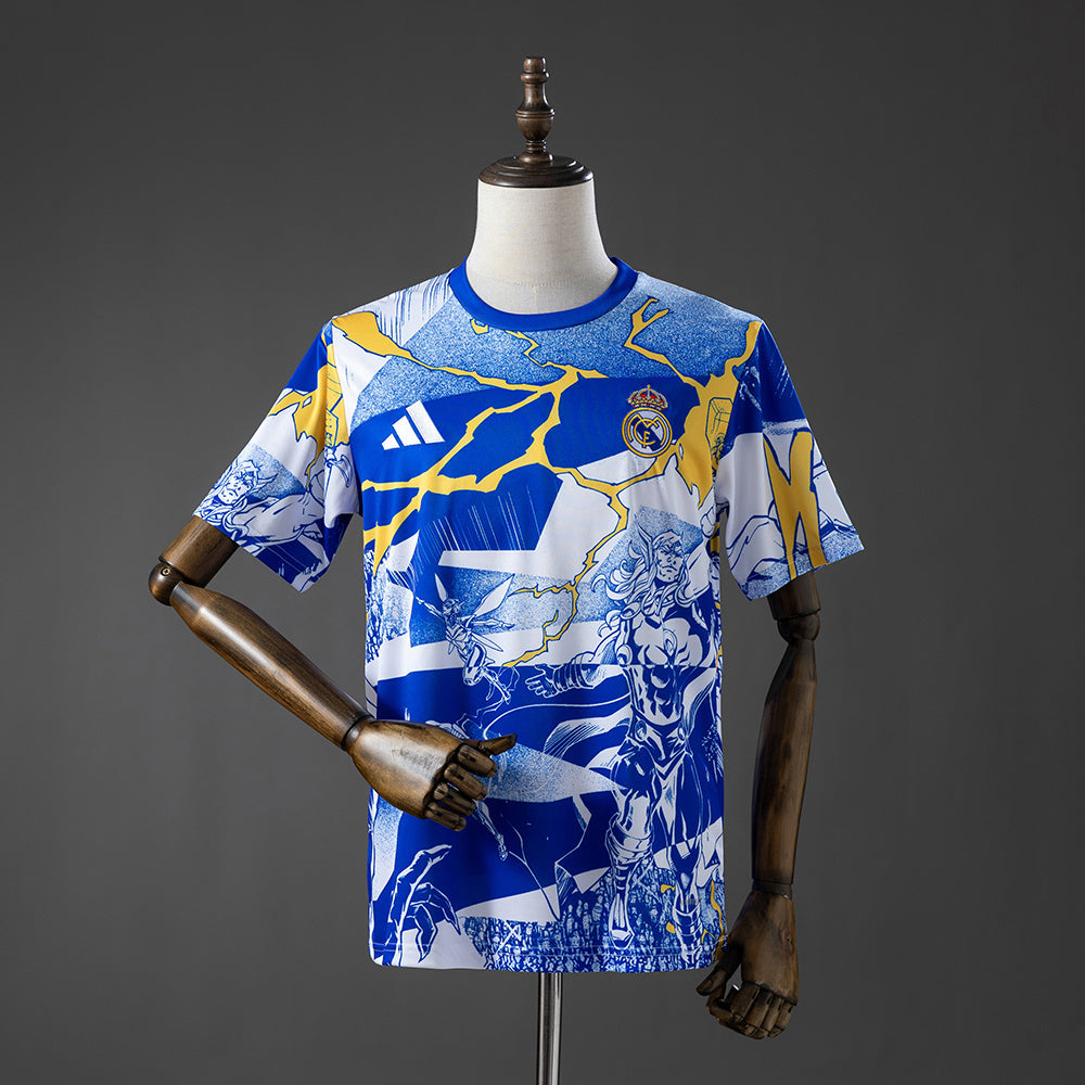 Real Madrid 25/26 Vengadores - Camiseta de prepartido (azul)