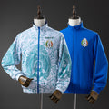Chaqueta cortavientos reversible México - Blanco y azul