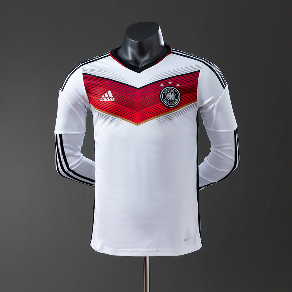 Camiseta retro de manga larga de la selección alemana de 2014, versión jugador