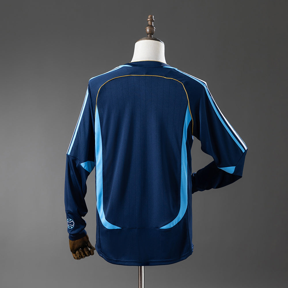 Camiseta retro de manga larga de Argentina 2006