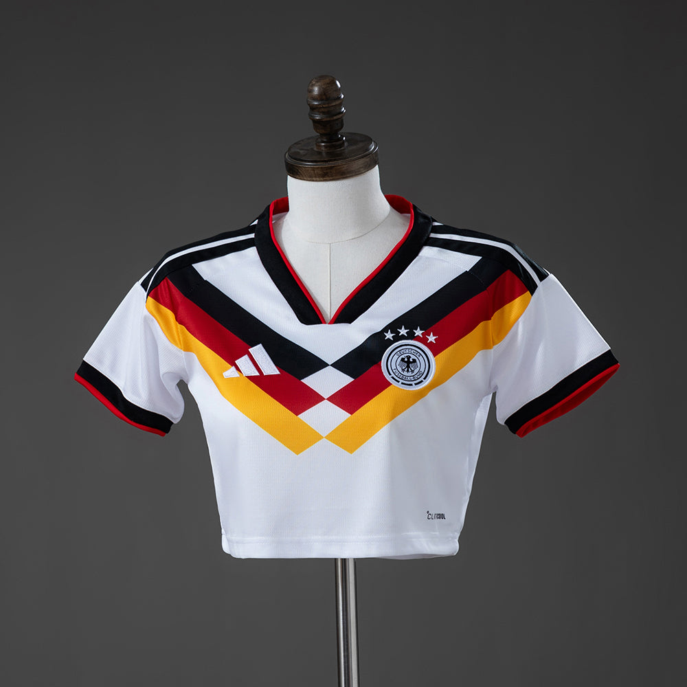 Camiseta corta estilo top para mujer, selección de Alemania 2026