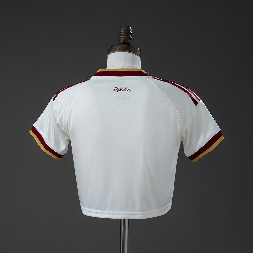 Camiseta corta estilo jersey para mujer, selección española 2026