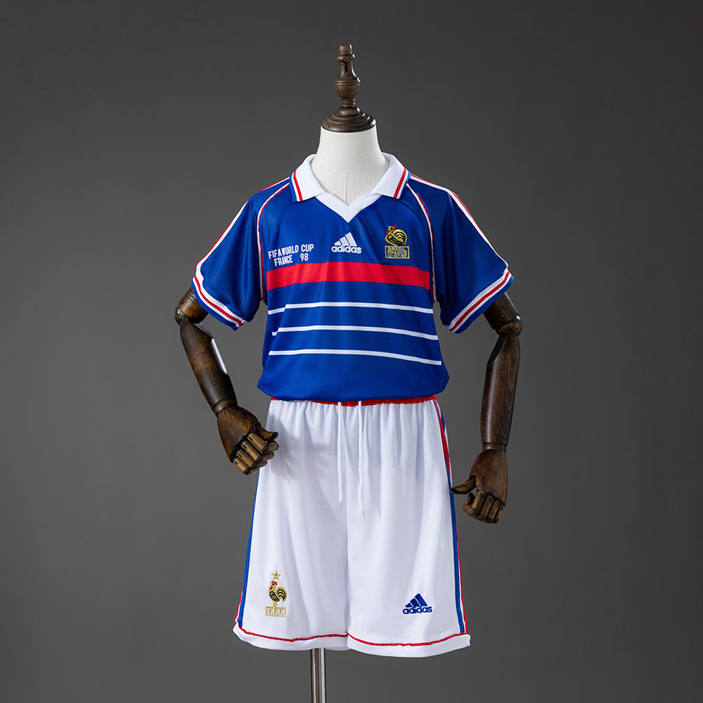 Camiseta infantil retro de la selección francesa de 1998