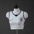 Camiseta corta estilo top para mujer, selección de Inglaterra 2026
